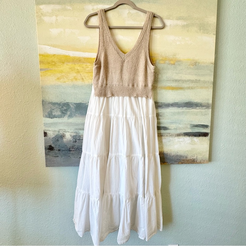 En Saison Cece Mixed Media Midi Dress L - Picture 3 of 15